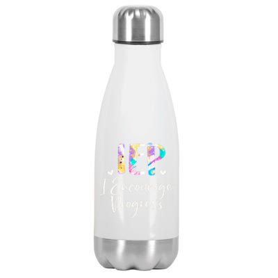 Iep I Encourage Progress Special Education School Teacher Gift Stainless Steel Insulated Water Bottle