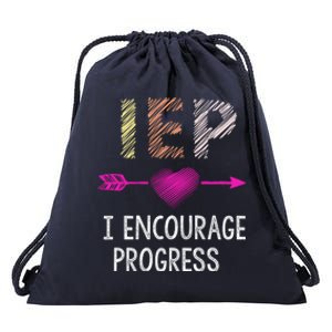 Iep I Encourage Progress Teacher Special Education Meaningful Gift Drawstring Bag