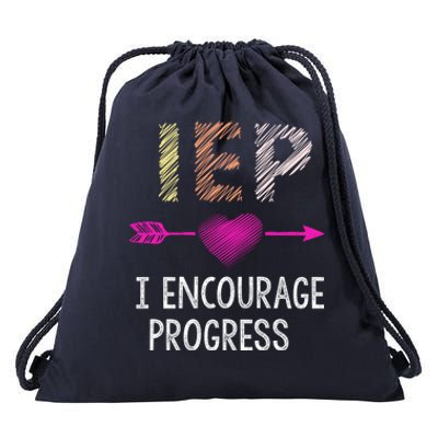 Iep I Encourage Progress Teacher Special Education Meaningful Gift Drawstring Bag