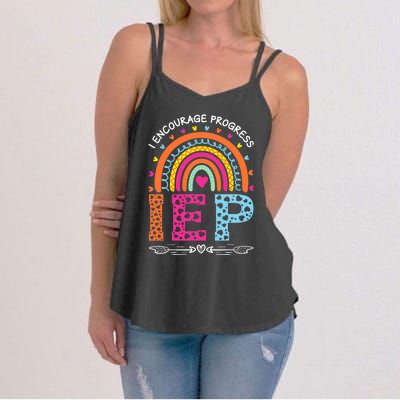 IEP I Encourage Progress Special Education School Teacher Women's Strappy Tank