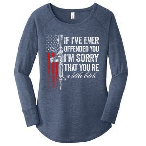 If Ive Ever Offended You Im Sorry American Flag Gift Women's Perfect Tri Tunic Long Sleeve Shirt