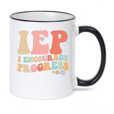 IEP I Encourage Progress Special Education teacher graphics 11oz Black Color Changing Mug