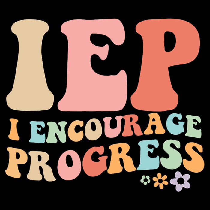 IEP I Encourage Progress Special Education teacher graphics Cropped Pullover Crew