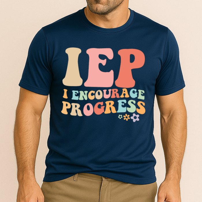 IEP I Encourage Progress Special Education teacher graphics Cooling Performance Crew T-Shirt