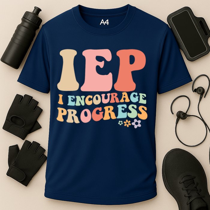 IEP I Encourage Progress Special Education teacher graphics Cooling Performance Crew T-Shirt