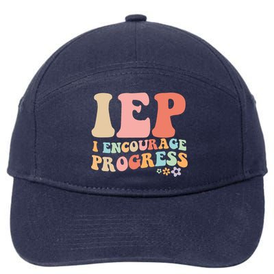 IEP I Encourage Progress Special Education teacher graphics 7-Panel Snapback Hat