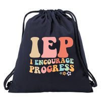 IEP I Encourage Progress Special Education teacher graphics Drawstring Bag