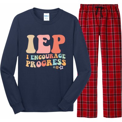 IEP I Encourage Progress Special Education teacher graphics Long Sleeve Pajama Set