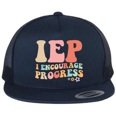 IEP I Encourage Progress Special Education teacher graphics Flatbill Hat