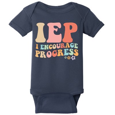 IEP I Encourage Progress Special Education teacher graphics Baby Bodysuit