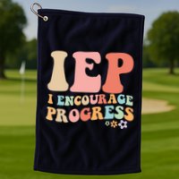 IEP I Encourage Progress Special Education teacher graphics Golf Towel