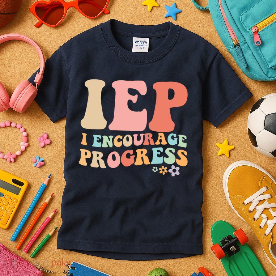IEP I Encourage Progress Special Education teacher graphics Kids T-Shirt