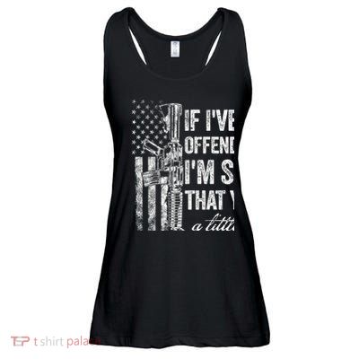 If IVe Ever Offended You IM Sorry American Flag Ladies Essential Flowy Tank