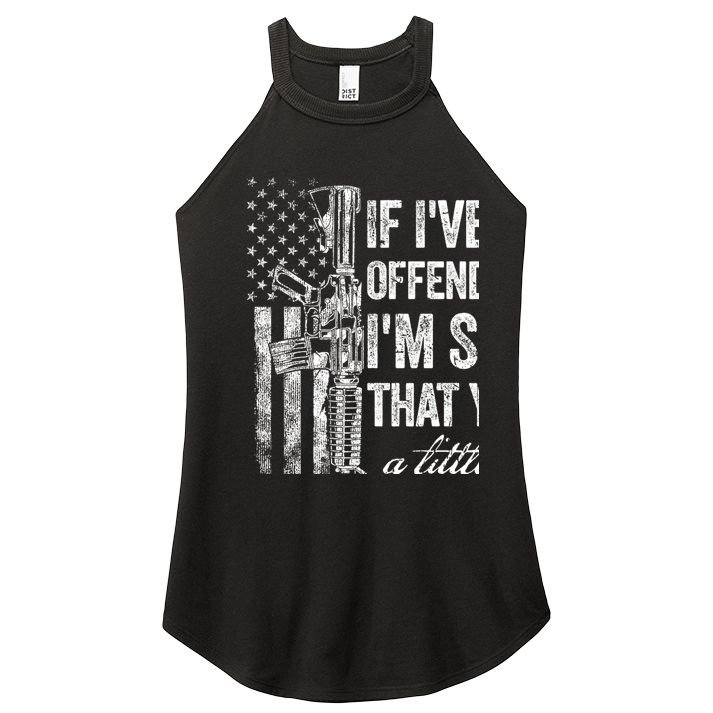 If IVe Ever Offended You IM Sorry American Flag Women's Perfect Tri Rocker Tank