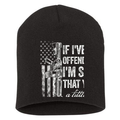 If IVe Ever Offended You IM Sorry American Flag Short Acrylic Beanie