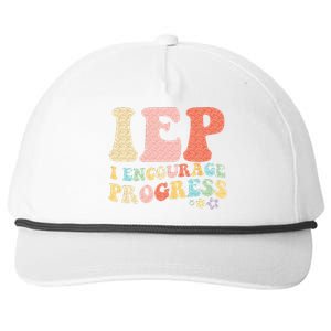 IEP I Encourage Progress Special Education Teacher Graphics Snapback Five-Panel Rope Hat