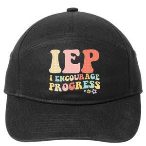 IEP I Encourage Progress Special Education Teacher Graphics 7-Panel Snapback Hat