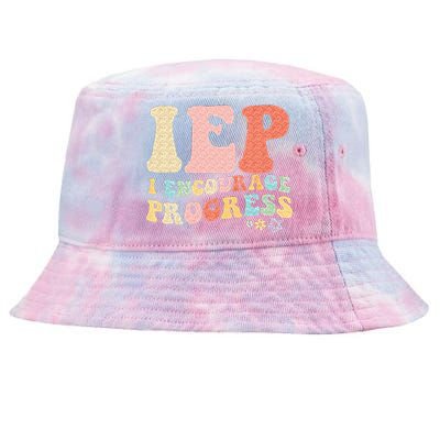 IEP I Encourage Progress Special Education Teacher Graphics Tie-Dyed Bucket Hat