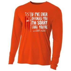 If I've Ever Offended You I'm Sorry American Flag Cooling Performance Long Sleeve Crew