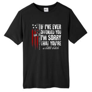 If I've Ever Offended You I'm Sorry American Flag Tall Fusion ChromaSoft Performance T-Shirt