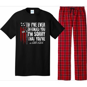 If I've Ever Offended You I'm Sorry American Flag Pajama Set