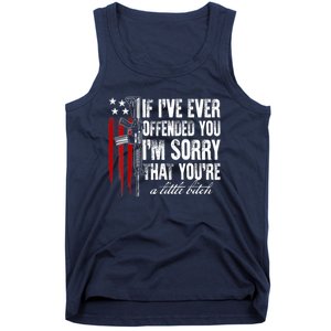 If I've Ever Offended You I'm Sorry American Flag Tank Top