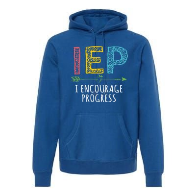 Iep I Encourage Progress Chalk Special Education Teacher Great Gift Premium Hoodie