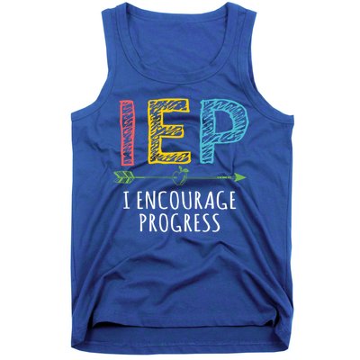 Iep I Encourage Progress Chalk Special Education Teacher Great Gift Tank Top