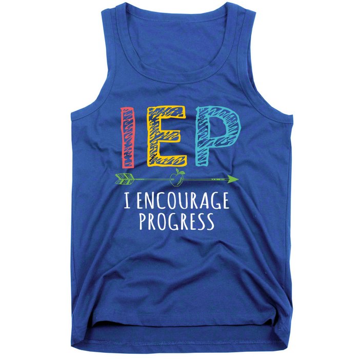 Iep I Encourage Progress Chalk Special Education Teacher Great Gift Tank Top