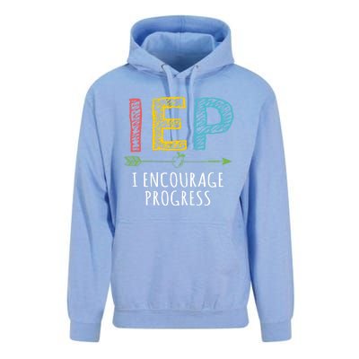 Iep I Encourage Progress Chalk Special Education Teacher Great Gift Unisex Surf Hoodie