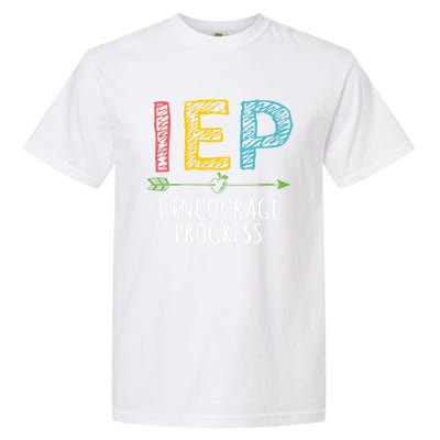 Iep I Encourage Progress Chalk Special Education Teacher Great Gift Garment-Dyed Heavyweight T-Shirt