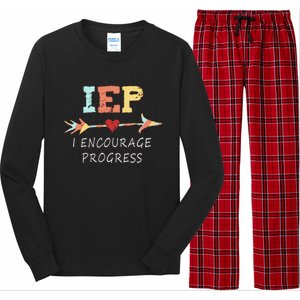 Iep I Encourage Progress Special Education Great Gift Teacher Tee Gift Long Sleeve Pajama Set