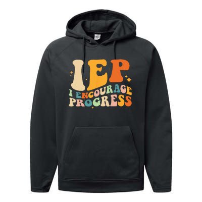 IEP I Encourage Progress Special Education Teacher School Performance Fleece Hoodie