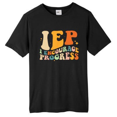 IEP I Encourage Progress Special Education Teacher School Tall Fusion ChromaSoft Performance T-Shirt