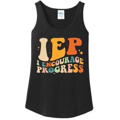 IEP I Encourage Progress Special Education Teacher School Ladies Essential Tank