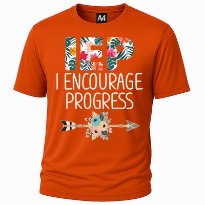 Iep I Encourage Progress Great Gift Special Education Teacher Great Gift Cooling Performance Crew T-Shirt