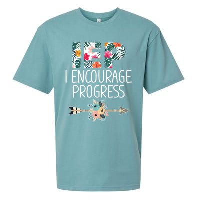 Iep I Encourage Progress Great Gift Special Education Teacher Great Gift Sueded Cloud Jersey T-Shirt