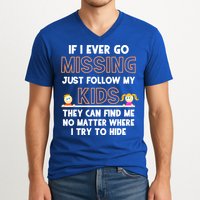 If I Ever Go Missing Follow My Funny Parenting Meaningful Gift V-Neck T-Shirt