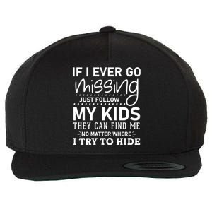 If I Ever Go Missing Follow My Graphic Tees Funny Funny Gift Wool Snapback Cap