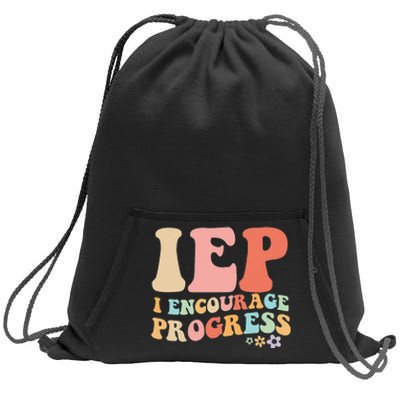 IEP I Encourage Progress Special Education teacher graphics Sweatshirt Cinch Pack Bag