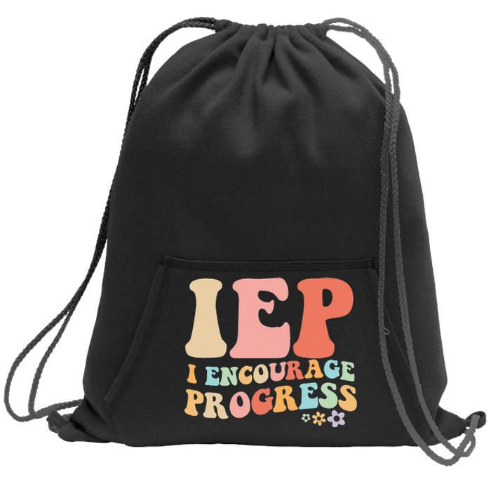 IEP I Encourage Progress Special Education teacher graphics Sweatshirt Cinch Pack Bag