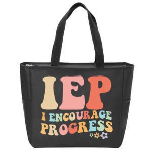 IEP I Encourage Progress Special Education teacher graphics Zip Tote Bag