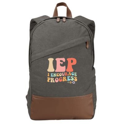 IEP I Encourage Progress Special Education teacher graphics Cotton Canvas Backpack