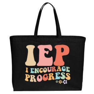 IEP I Encourage Progress Special Education teacher graphics Cotton Canvas Jumbo Tote