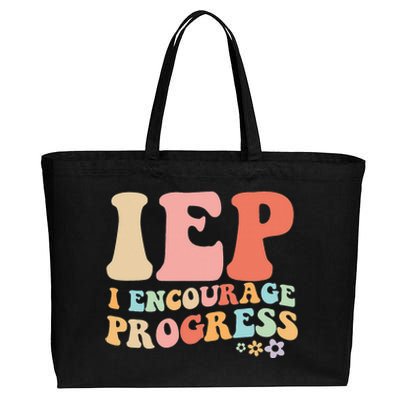 IEP I Encourage Progress Special Education teacher graphics Cotton Canvas Jumbo Tote