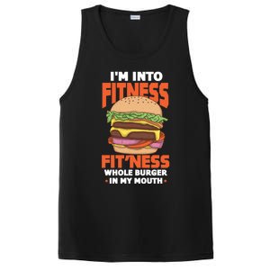 Im Into Fitness Burger Hamburger Fast Food Foodie Gift PosiCharge Competitor Tank