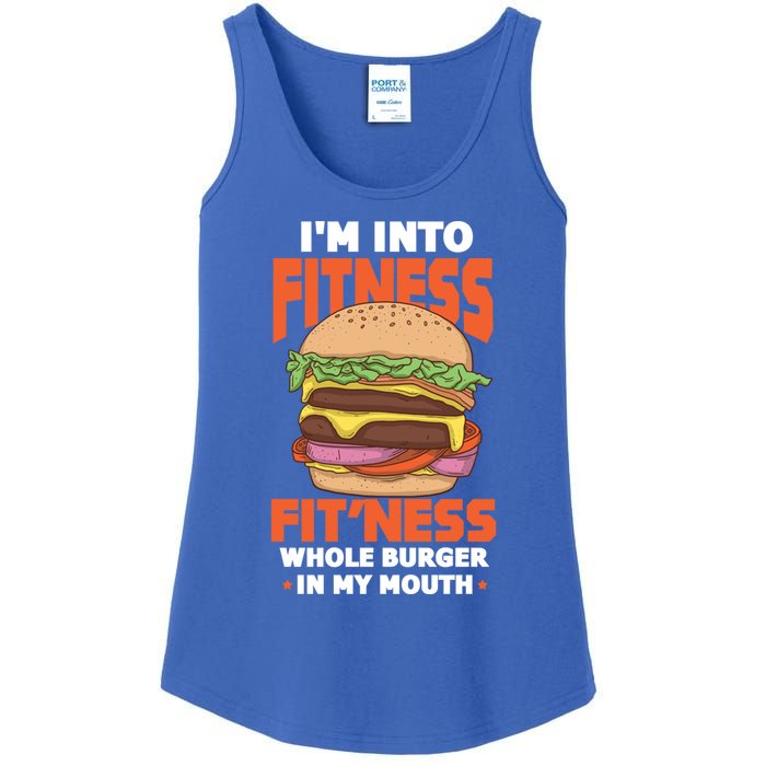 Im Into Fitness Burger Hamburger Fast Food Foodie Gift Ladies Essential Tank