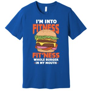 Im Into Fitness Burger Hamburger Fast Food Foodie Gift Premium T-Shirt