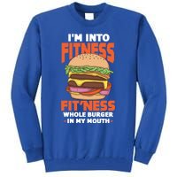 Im Into Fitness Burger Hamburger Fast Food Foodie Gift Tall Sweatshirt