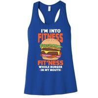 Im Into Fitness Burger Hamburger Fast Food Foodie Gift Women's Racerback Tank